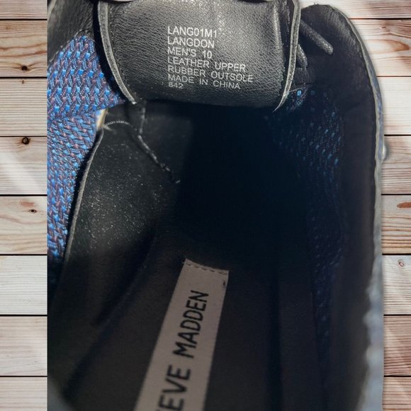 Steve Maddon Langdon Black Wingtips Size 10 - Picture 6 of 10
